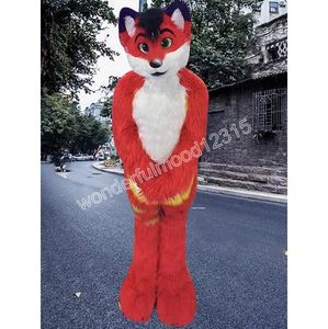 Costura Husky Dog Fox Terno Role Play Trajes de Mascote Carnaval Hallowen Presentes Unissex Adultos Fancy Party Games Outfit Holiday Outfit Outfit Outfit Terno