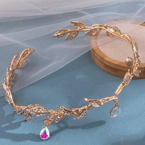 Hair Clips DIEZI Elegant Water Drop AB Crystal Tiara Luxury Bridal Crown For Women Girls Korean Wedding Dress Jewelry Accessories