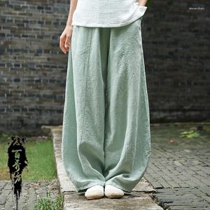 Active Pants Spring Women Yoga Pant Cotton Linen Wide Leg Harem Bloomers Sweatpants Casual Jogger Fitness Workout Tai Chi Sportswear