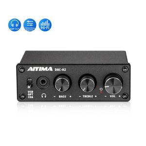 Amplificatori Aiyima Audio Dac A2 Decoder Amplificatore audio Convertitore audio digitale-analogico Mini Hifi 2.0 Home Theater Usb Coassiale ottico