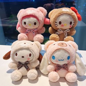 Kawaii Kuromi Anahtarlık Peluş Melodi Plushies Cinnamoroll Bebek Anahtarlık Kuromi Kadın Çantası Kolye Aksesuarları Oyuncak Hediye LT0066