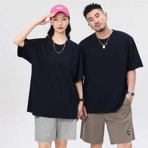 Men's T Shirts Spring Summer T-shirt Women's Tshirt Pure Cotton Lovers Leisure Tees Personalised Logo Brand Solid Color Short