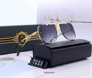 Designer de alta qualidade Top New Dita Fashion Óculos de sol 1227 Homem Mulher Óculos casuais Marca Lentes de sol Personalidade Óculos com caixa caixa DT1227 BEGF LUHM