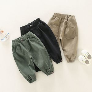 Trousers Autumn Solid Fleece Cargo Pants for Boys Casual Sweatpants 16Y Young Children Clothing Kids Jogger Winter Girls Sports 230625