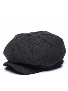 2021 förtjockad ull tweed åttonal hatt pappa vinter kände newboy cap manlig fritid murgröna kepsar man stor storlek basker 56-58 cm 58-60cm