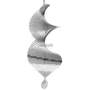 Nordic 3D Rotating Wind Chimes Spinner Bell Flip Spiral Wiselant Patio Ogród Wiszący Dekoracja okna Dekorowanie domu na zewnątrz L230626