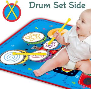 Baby Music Sound Toys Children's Early Education Toys Learning Floor Blanket Birthday Gifts for Boys Girls Piano Blankets Drums Montessori Toys
