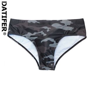 Roupa de banho masculina Datifer Calção de banho baixo sexy Cueca de banho esportiva Sunga Maiô Sunga Homem Calção de banho camuflado colorido 230630