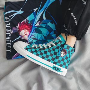 Kleid Schuhe KLYWOO Kyoujurou High Top Sneakers Männer Casual Schuhe Nezuko Hip Hop Mode Dämon slayer Anime Schuhe Männer Laufschuhe Cosplay 230630