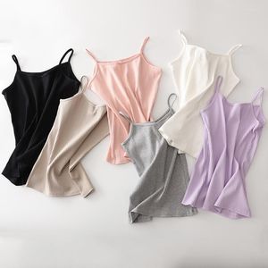 Women's Tanks Summer Cotton Camisole Women Short V-neck Home Wear Spaghetti Strap Top Large Size Girls Undershirt Knitted Striped Ladies