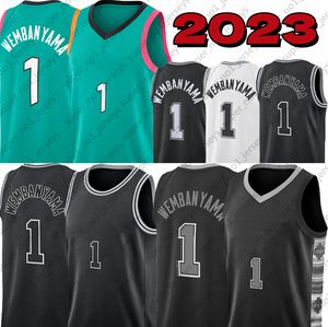 Camisa masculina 1 Victor Wembanyama 2023 camisas de basquete nova temporada