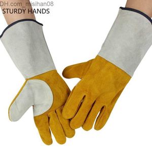 Cleaning Gloves Cleaning Gloves One Pair Fireproof Durable Cow Leather AntiHeat Work Safety for Welding Metal Hand Tools Driver 230425 Z230630