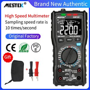 Multimeters MESTEK DM100 Digital Multimeter High Speed Smart Double Core T-rms NCV Temperature multimetro Anti-burn Fuse Alarm multimeters 230629