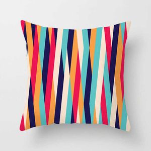 Cushion/Decorative 45x45cm Colorful Geometric Pattern Throw Cover Living Room Sofa Office Seat Cushion Cover Home Decoration