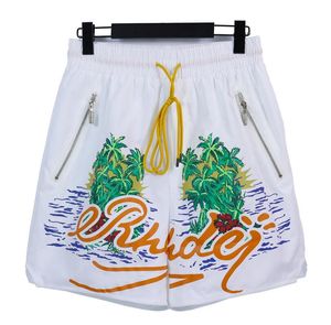 Rhude Mens Shorts Atletyczny swobodny siatka krótkie mężczyzn Women Wysokiej jakości klasyczny plażowy moda luksusowy projektant Casual Hip Hop pary