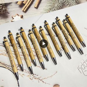 Ballpoint Pens Bamboo Ballpoint Pen 0.1mm High Quality Exquisite Ballpoint Pen Creative Neutral Pen Stationery Writing Tools Ball-point Pen 230629