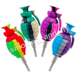 DHL Free Shipping Grenade Nectar Collector 14mm Joint Stainless Steel tip Oil Rigs smoke pipe Smoking Tool For Glass Water Bongs Rigs