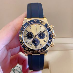 Projektantka męska zegarek stal Wszystkie subdials pracujący 40 mm automatyczny ruch mechaniczny szafir szklany ceramiczna ramka srebrna zegarki Jason 007 Kosmografia Daytonas