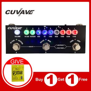 Gitarre Mvave Cube Baby Delay Multi-Effektpedal für Gitarre/Bass/Akustik 8 IR-Schränke Simulation Chorus Phaser Reverb Vibrato-Pedal