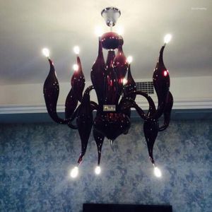 Chandeliers Italy Swan Chandelier Modern Murano Creative Art Glass Light 12 Head(18 Kinds Of Color)