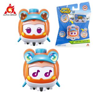 Action Toy Figures Super Wings S5 Mini Super Pet Astra Leo Sunny Change Expressions With Lights Transforming Action Figures Anime Kid Toys Gift 230628