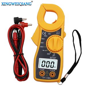 Multimeters MT87 Red Digital Multimeter Clamp Miernik prądu prąd Clamp Pincers AC DC Tester napięcia prądu 230629