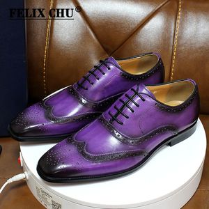 Dress Shoes Big Sizes Handmade Mens Wingtip Oxford Shoes Genuine Calf Leather Traditional Brogue Dress Shoes Wedding Formal Shoes for Men 230629