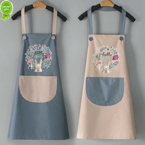 New Rabbit Adlut Apron Waterproof Unisex BBQ Bib Apron For Women's Kitchen Apron Cooking Baking Restaurant Workwear Cleaning Tools