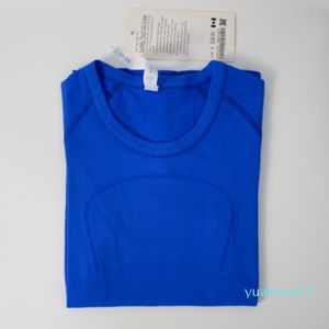 2023 Outlets Feminino Camisas de manga curta Yoga Swiftly Tech Mulheres Esporte Top Respirável Secagem Rápida Nylon Treino Nu T-shirt Feminino