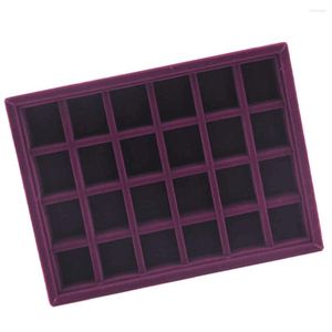 Jewelry Pouches 2Pcs 24 Grids Tray Drawer Organizer For Stud Pendant Earrings