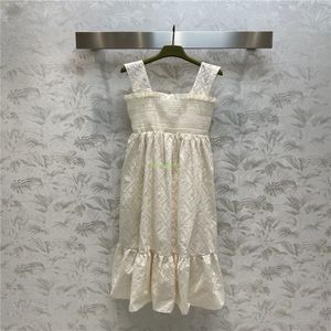 23SS Kobietowe sukienki designerskie sukienki z całkowicie kwiecistym literą druku