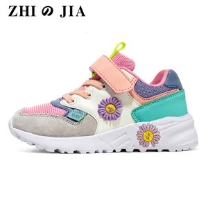 Athletic Outdoor Autumn Cute Girls Casual Shoes White Mesh Sneakers Fashion Children Sport Tenis Running Student Kids Summer Sock Footwear 230630