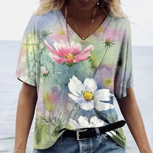 Мужские футболки Street Trend Shirt Мужчины и женщины Пара V-образным вырезом с коротким рукавом Сексуальные блузки Туника Топы для