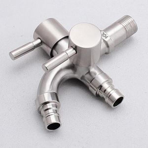 Bathroom Sink Faucets Two Way Tap Double Kitchen 304 Stainless Steel Dual Use High Quality Multifunctional 2pcs Handles