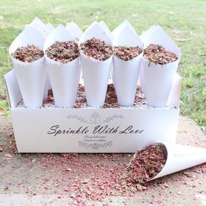 Party Decoration 20/30 Holes Wedding Confetti Cones Holder Stand Support Kraft Paper Rose Flower Tray Cone Decor