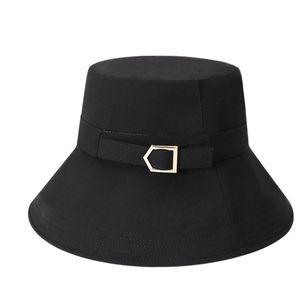 2023 Four Seasons Polyester Solid Bucket Hat Fishman Hat Outdoor Travel Sun Cap для девочек и женщин 187