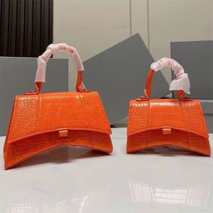 Modische Geldbörsen, Designer-Damenhandtasche mit Griff, rosa, grün, grau, geprägte Sanduhr, Magnetverschluss, coole Umhängetasche aus glattem Leder