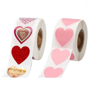 Gift Wrap 1000pcs Love Reward Wedding Gifts Birthday Heart Stickers Scrapbooking Decoration Crafts Valentines Day Self Adhesive Kids Label