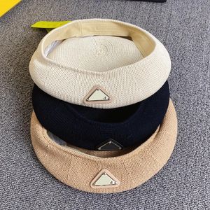 Designer Ball Caps Inverted Triangle Ice Silk cap bunny Beret British Vintage Thin Straw Knitted Artist Hat Summer Mesh Bud Hat Straw Hat Flat Top Hat Top Hat