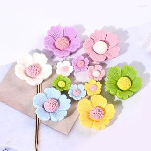 Charms 100pcs 10/20mm Sweet Lotus Daisy Flower Resin Flat Back Cabochon DIY Scrapbook Embellishment Phone Beauty Jewelry Accessories