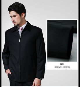 Mens Jackets Spring Autumn and Winter Wool Jacket Zipper Lapel Business Casual Warm Outwears