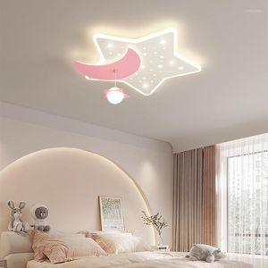 Plafoniere Romantico Cielo stellato Luce LED Camera dei bambini Lampade da camera da letto per bambini moderne e calde della principessa