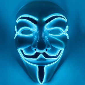 Maski imprezowe Led Hacker Mask przeciwko Vendetta Adults oświetlenie Halloween 230630