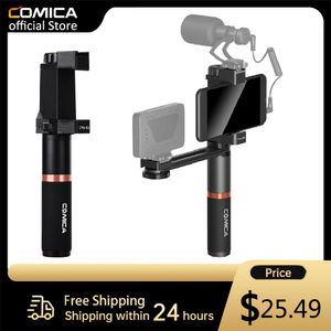 Filmler Comica CVMR2 R3 Çok yönlü akıllı telefon kavrama Taşınabilir Handheld Capp, telefon çekim mikrofon aksesuarları için telefon için telefon kelepçesi ile