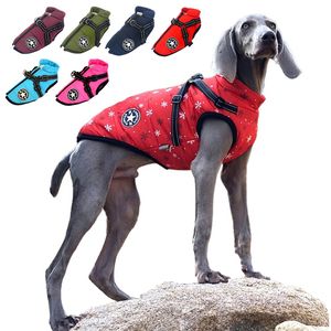 Dog Apparel Dog Clothes for Small Medium Large Dogs Winter Pet Jacket with Harness Waterproof Dog Coat French Bulldog Costume Chihuahua Vest 230629