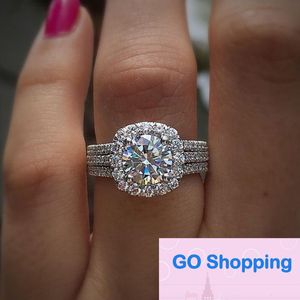 Fashion Ring Full Rhinestone Zircon Copper Jewelry Wedding Rings