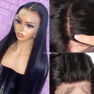 Pełna koronkowa ludzka peruka z włosami dla niemowląt Pretylowane jedwabisty prosty brazylijska Remy Hair Silk Top Pełna koronkowa peruka