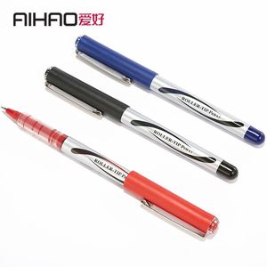 Pens 12pcs/lot premium 0.5mm roller tip pen high quality gel pen excellent writing hot sale 3 colors option Aihao 2000A