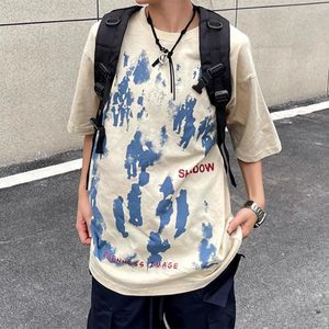 Women's T Shirts Summer Oversized Mens Cotton Hip Hop People Shadow Graphic Tee American Fashion Streetwear Casual T-shirt Loose
