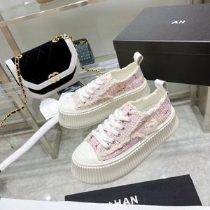 Canvas Shoes for Women Spring New All Knitted Shoes Increase Thick-soled